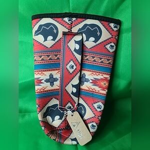 Western Navajo Aztec Bear 30 oz. Tumbler Drink Sleeve with Handle New With Tags